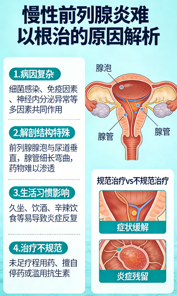 男性慢性前列腺炎，为什么难以根治断根治愈？-前列腺炎论坛-病症交流专区-前列腺论坛