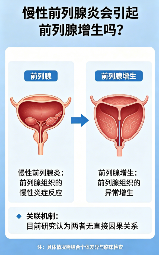 慢性前列腺炎会引起前列腺增生吗？-前列腺论坛