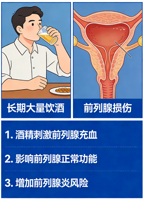 男性经常喝酒太多，长期大量饮酒会导致前列腺损伤吗？-前列腺论坛
