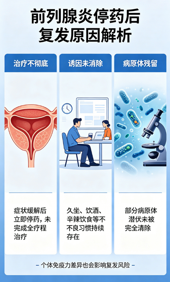 男性得了前列腺炎吃药停药后，为什么还会反反复复复发？-前列腺论坛