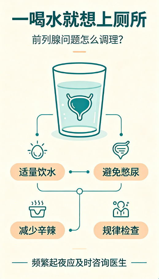 一喝水就频繁想上厕所小便，男性前列腺问题该怎么调理？-前列腺论坛